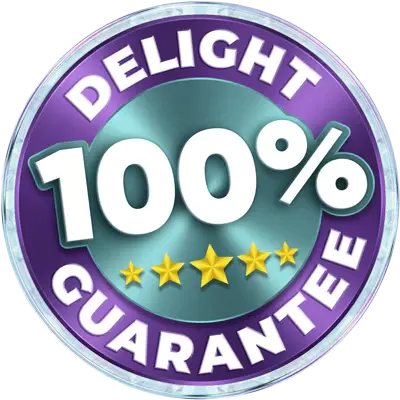 100% Delight Guarantee badge