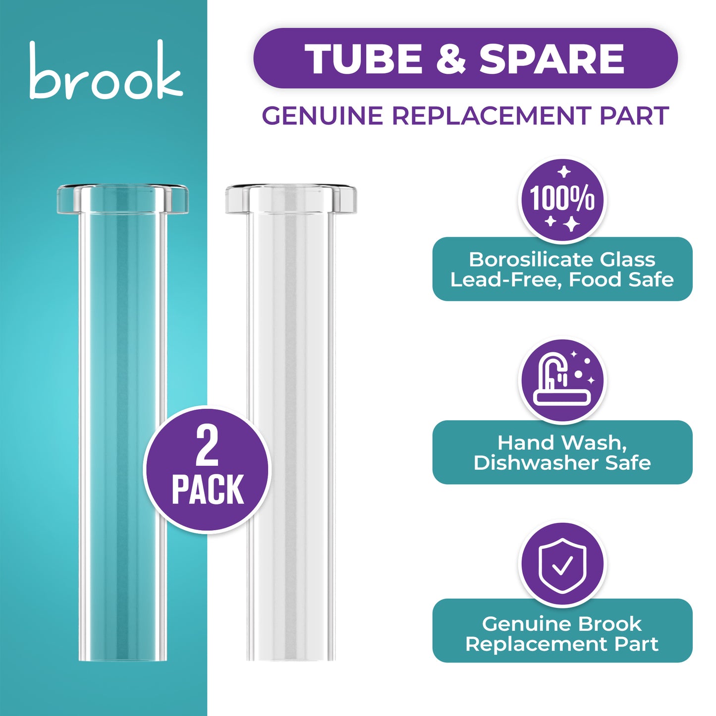 Glass Tube Replacement Part (x2)