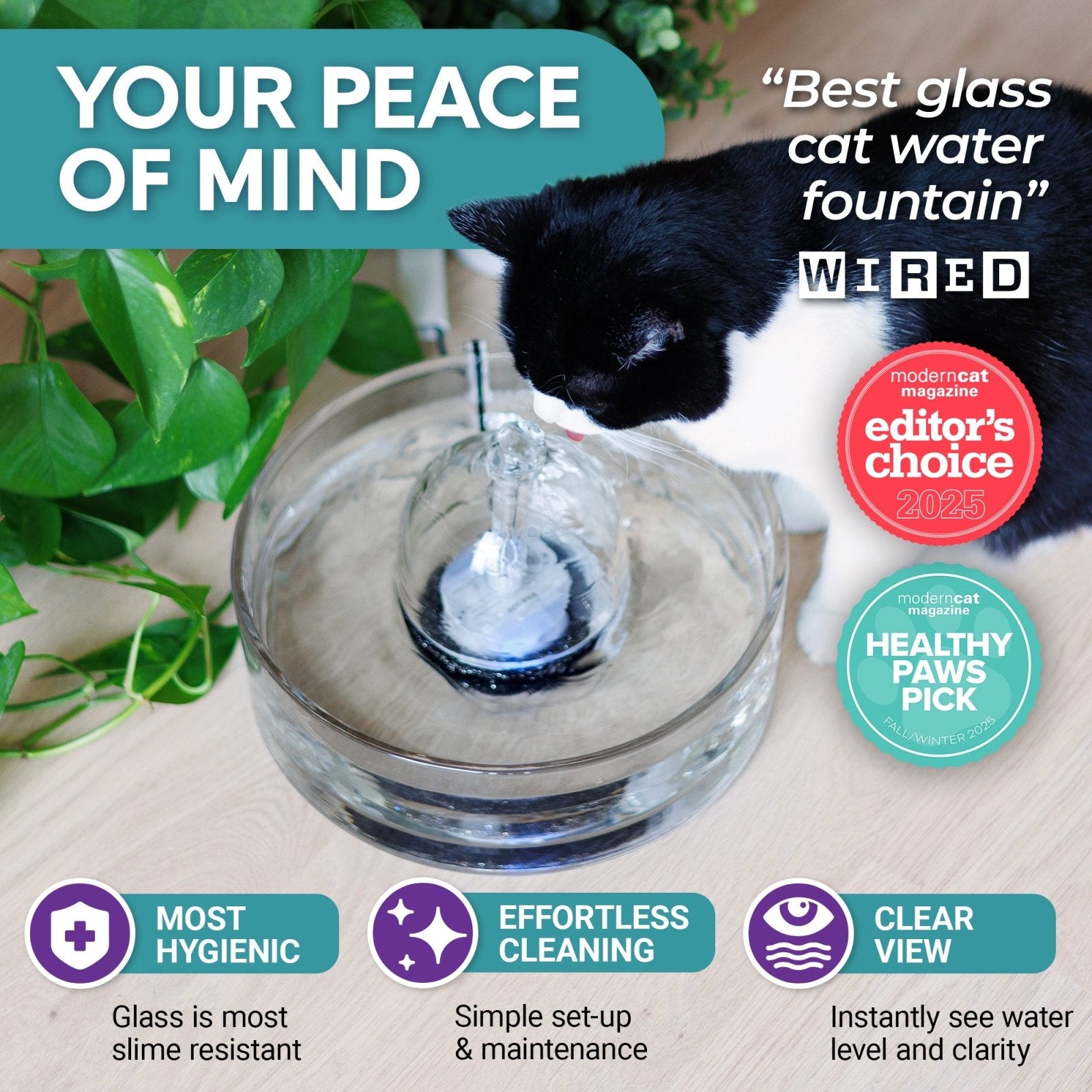 Your Peace of Mind - Most Hygienic, Effortless Cleaning, Clear View