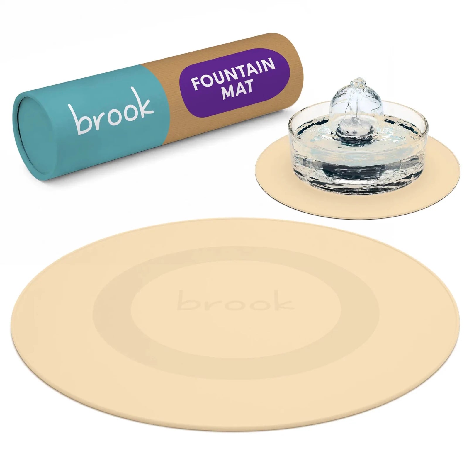 Brook Splash Mat – Silicone Mat for Glass Cat & Dog Fountains - Brook