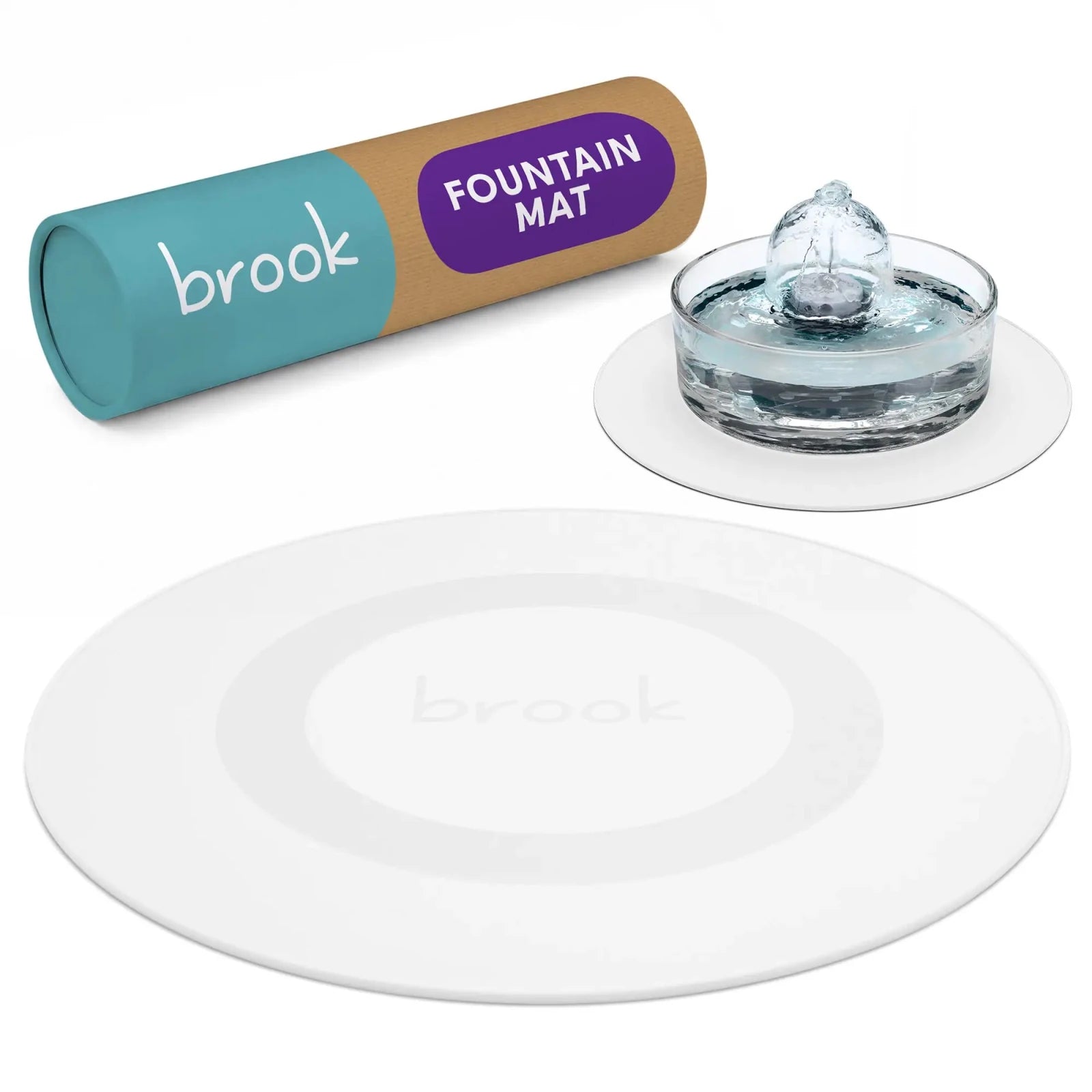 Brook Splash Mat – Silicone Mat for Glass Cat & Dog Fountains - Brook