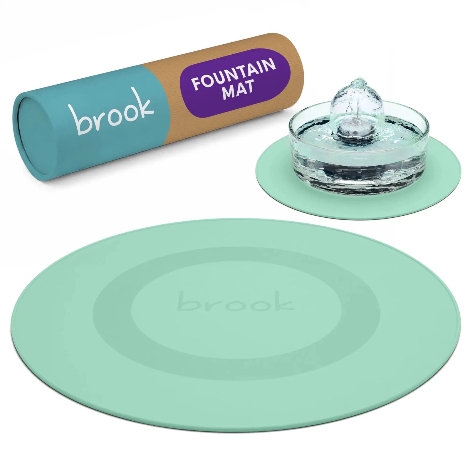 Brook Splash Mat – Silicone Mat for Glass Cat & Dog Fountains - Brook