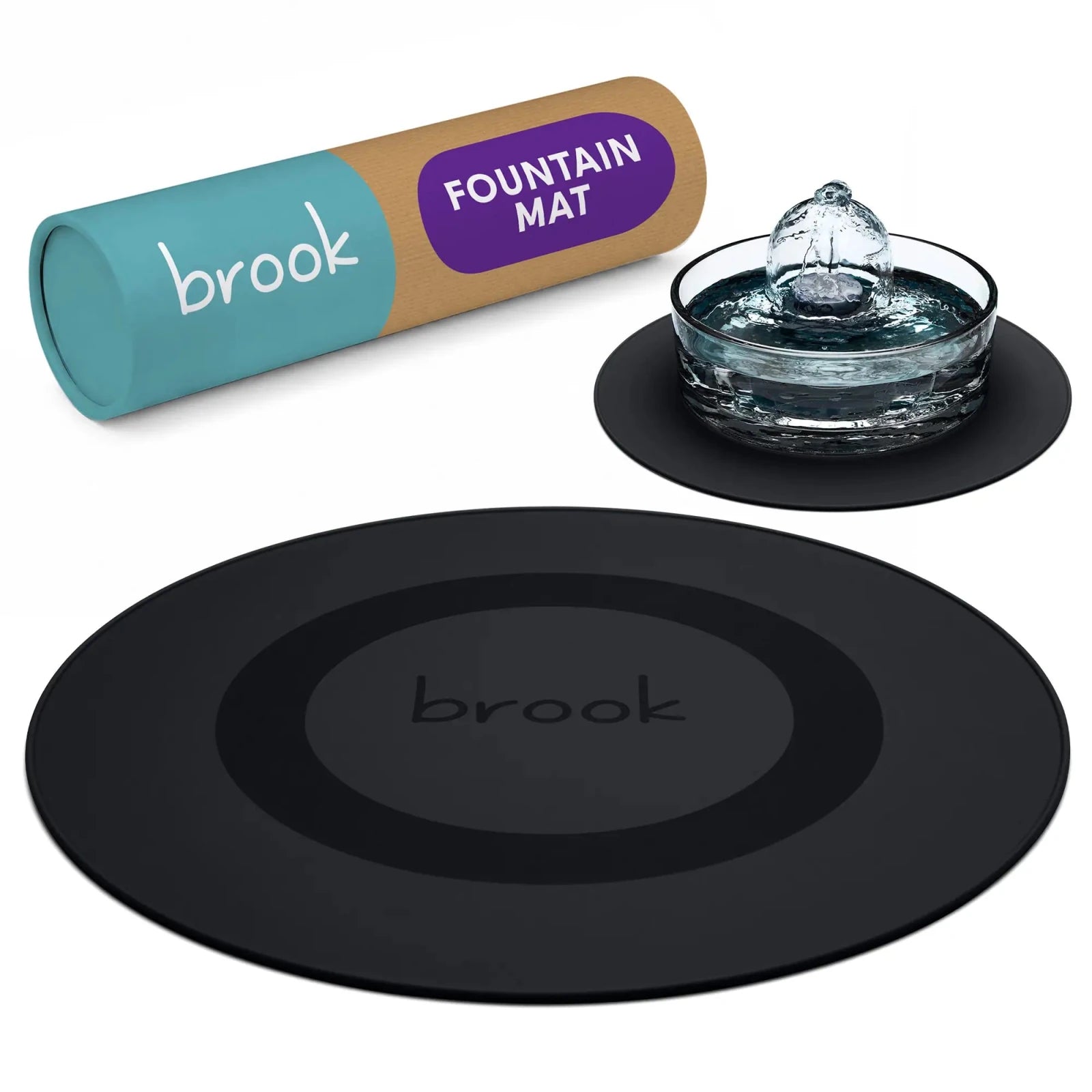 Brook Splash Mat – Silicone Mat for Glass Cat & Dog Fountains - Brook
