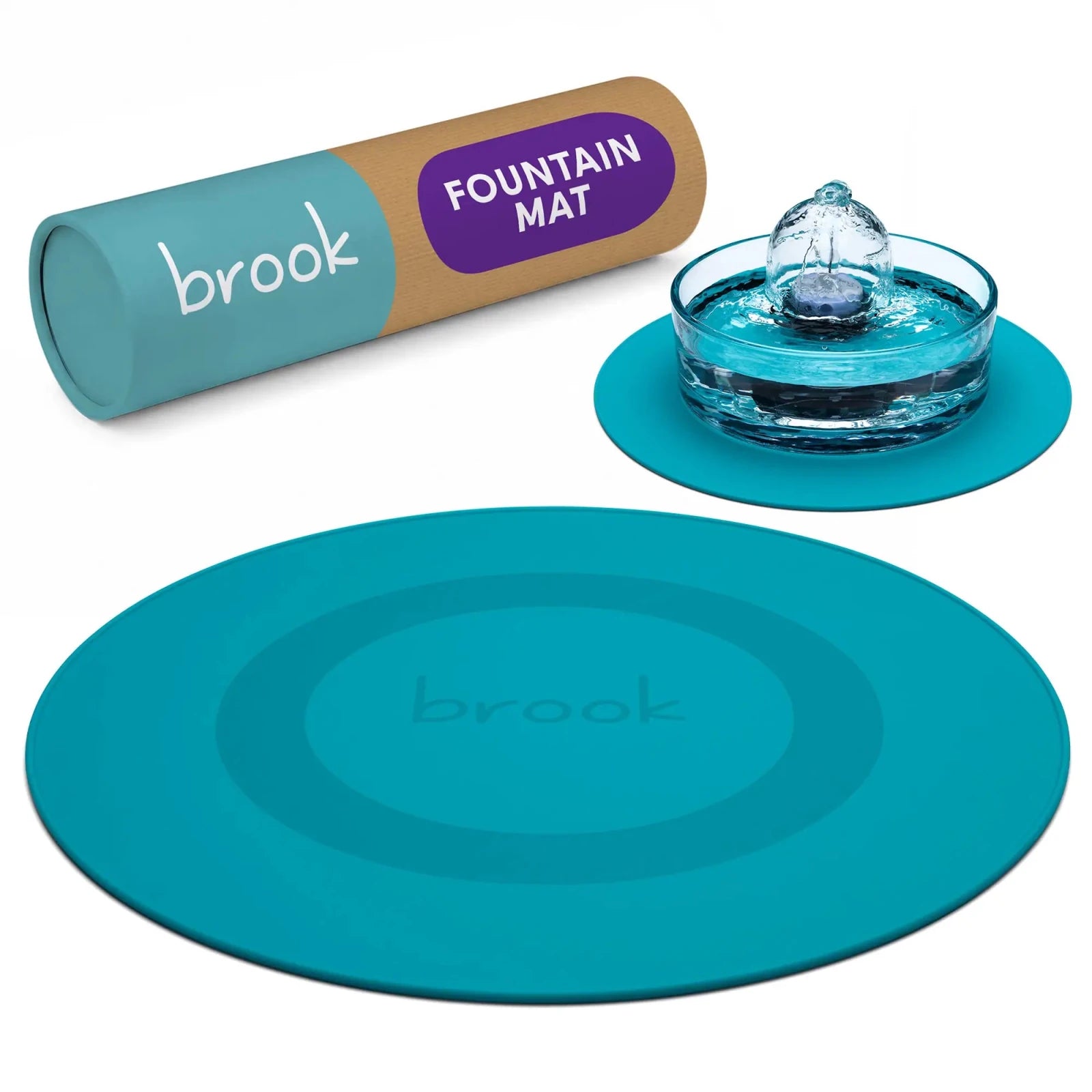 Brook Splash Mat – Silicone Mat for Glass Cat & Dog Fountains - Brook