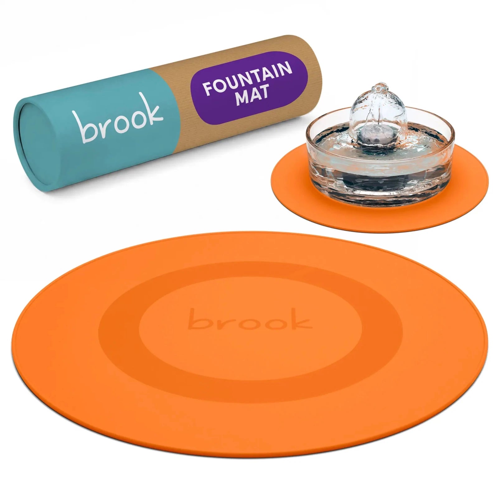Brook Splash Mat – Silicone Mat for Glass Cat & Dog Fountains - Brook
