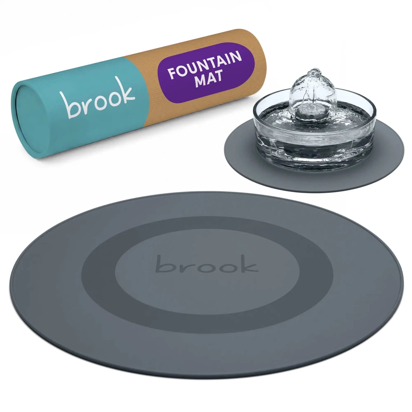 Brook Splash Mat – Silicone Mat for Glass Cat & Dog Fountains - Brook