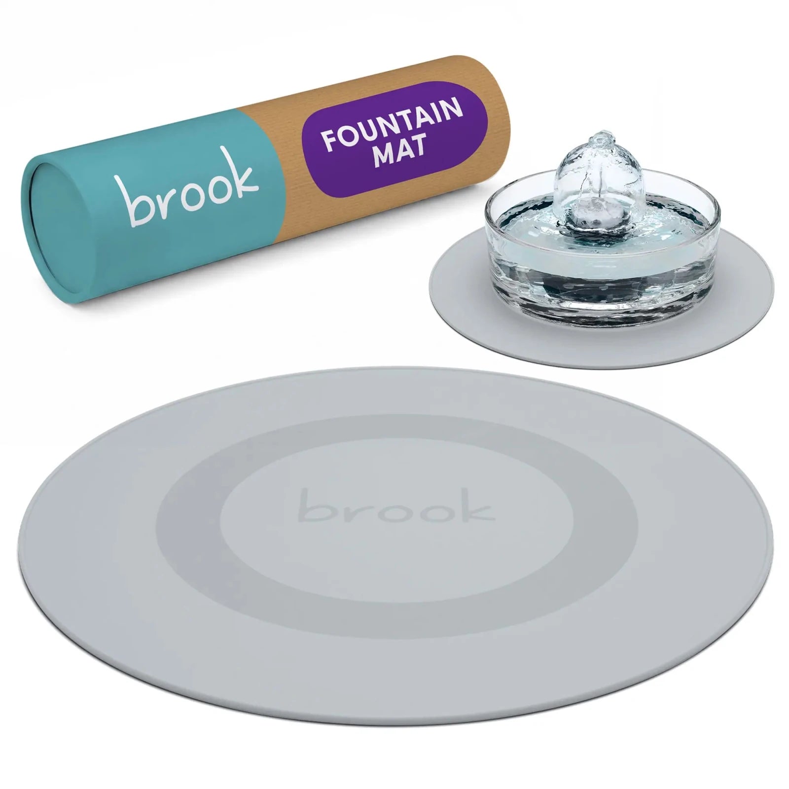 Brook Splash Mat – Silicone Mat for Glass Cat & Dog Fountains - Brook