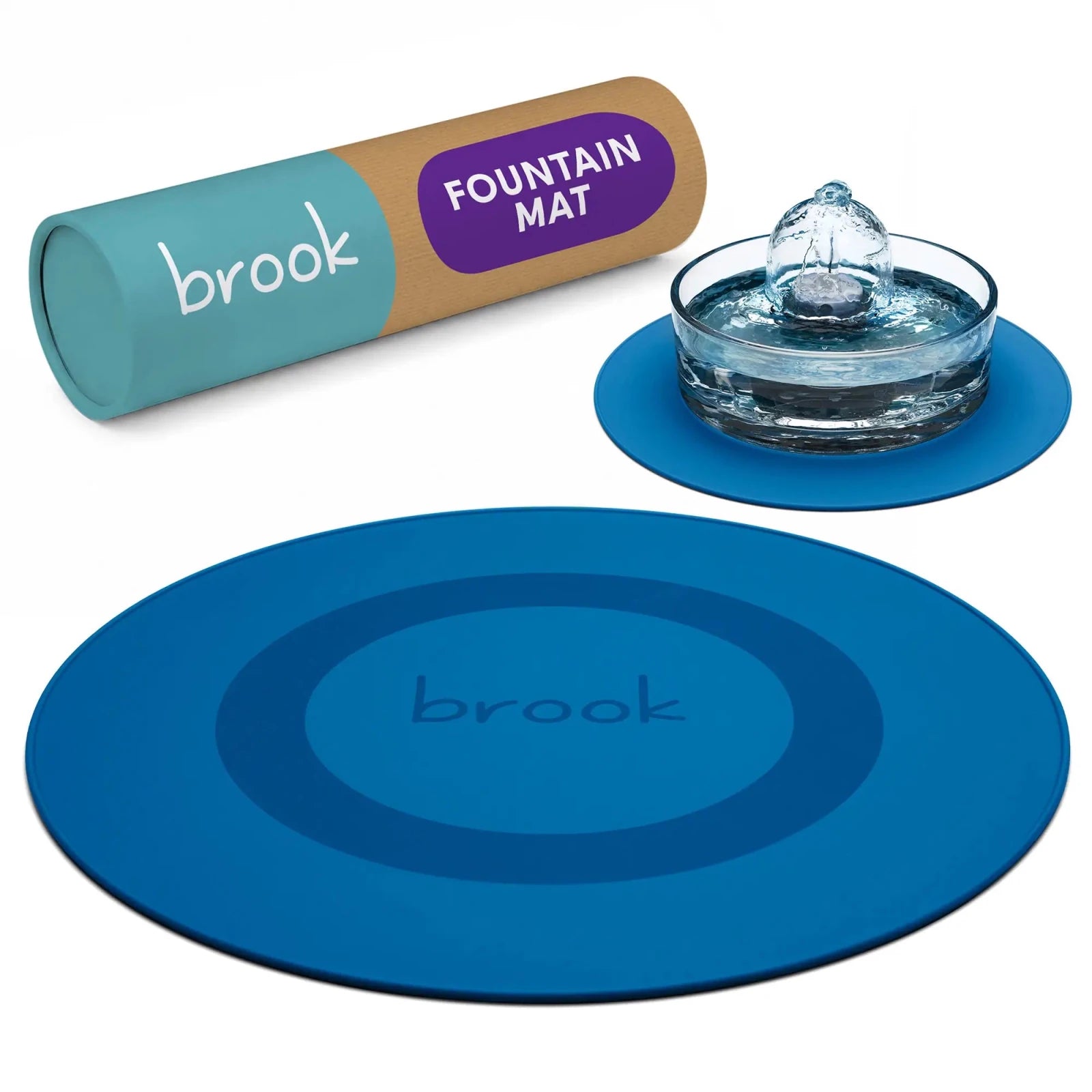 Brook Splash Mat – Silicone Mat for Glass Cat & Dog Fountains - Brook