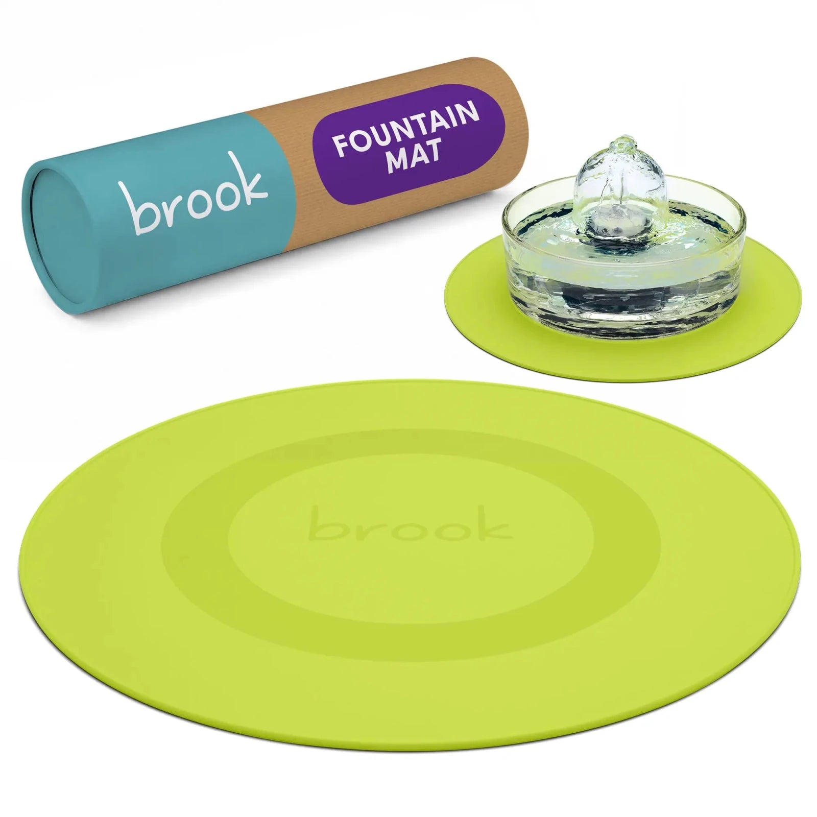 Brook Splash Mat – Silicone Mat for Glass Cat & Dog Fountains - Brook