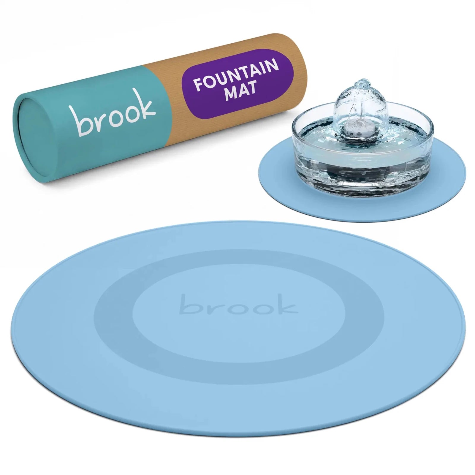 Brook Splash Mat – Silicone Mat for Glass Cat & Dog Fountains - Brook