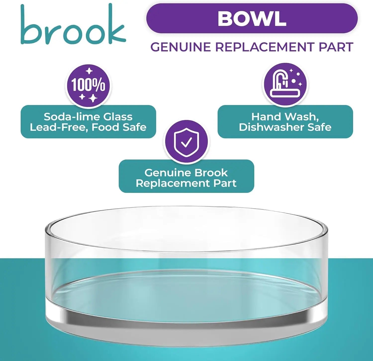 Glass Bowl Replacement for Brook Pet Fountains - Brook