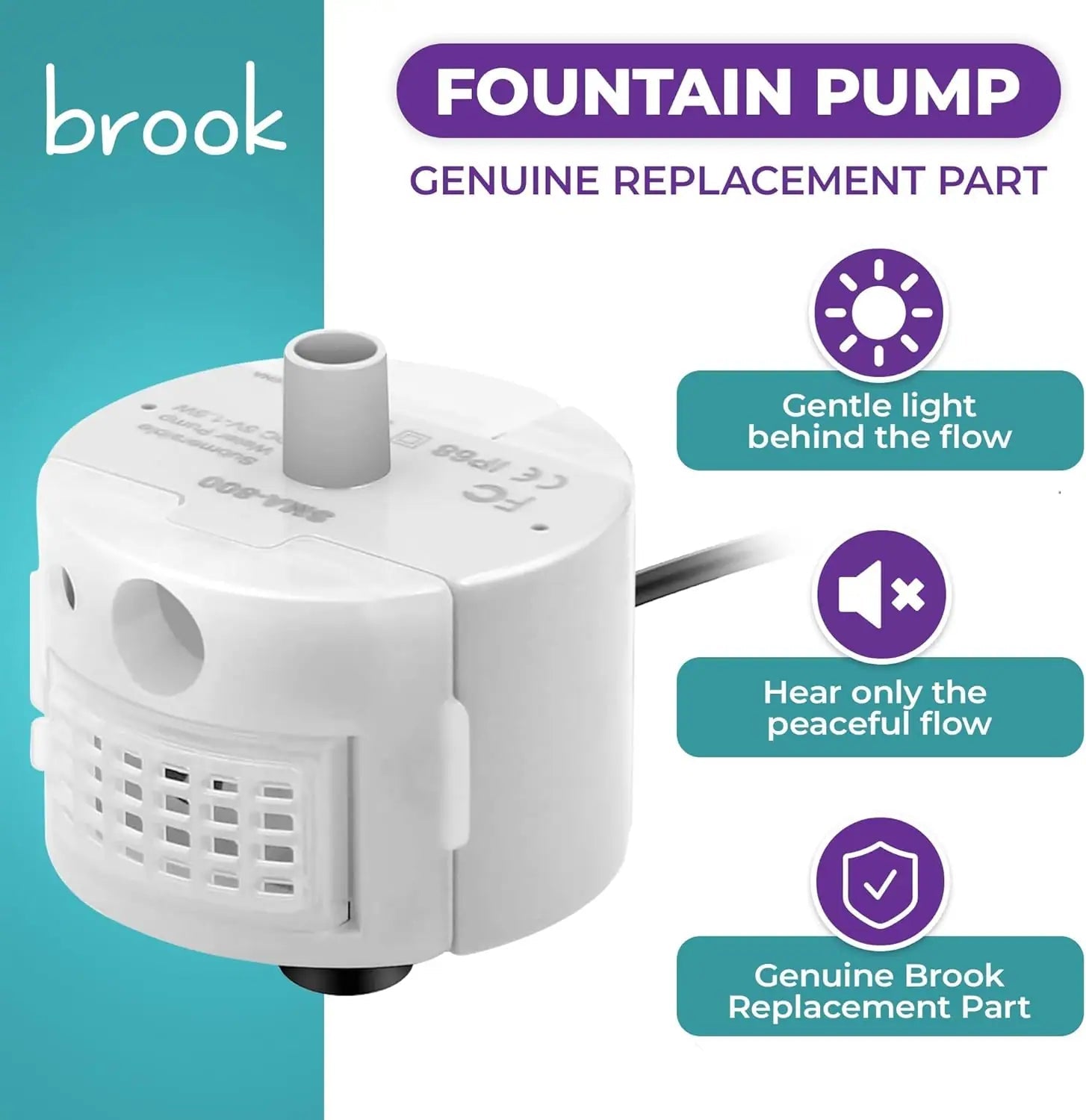 Replacement Pump (SMA-800) Replacement for Brook Pet Fountains - Brook